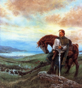 ファンタジー Painting - キャバリア アイルランド最後の王子 素晴らしい